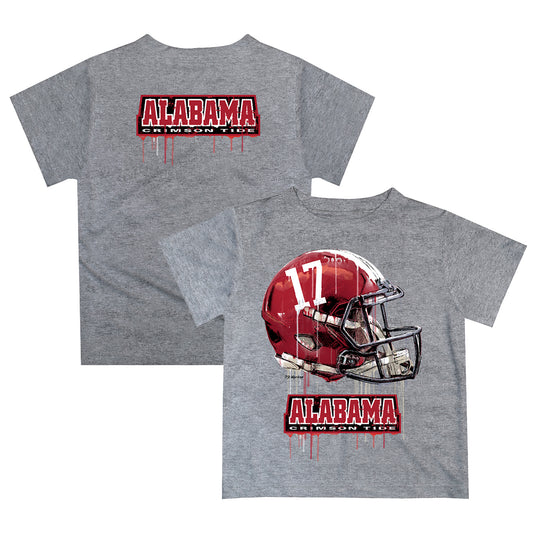 Toddler Gray Alabama Crimson Tide Dripping Helmet T-Shirt