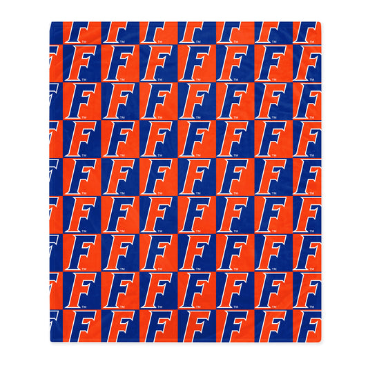 Florida Gators 50'' x 60'' Checkered Short Plush Sherpa Blanket