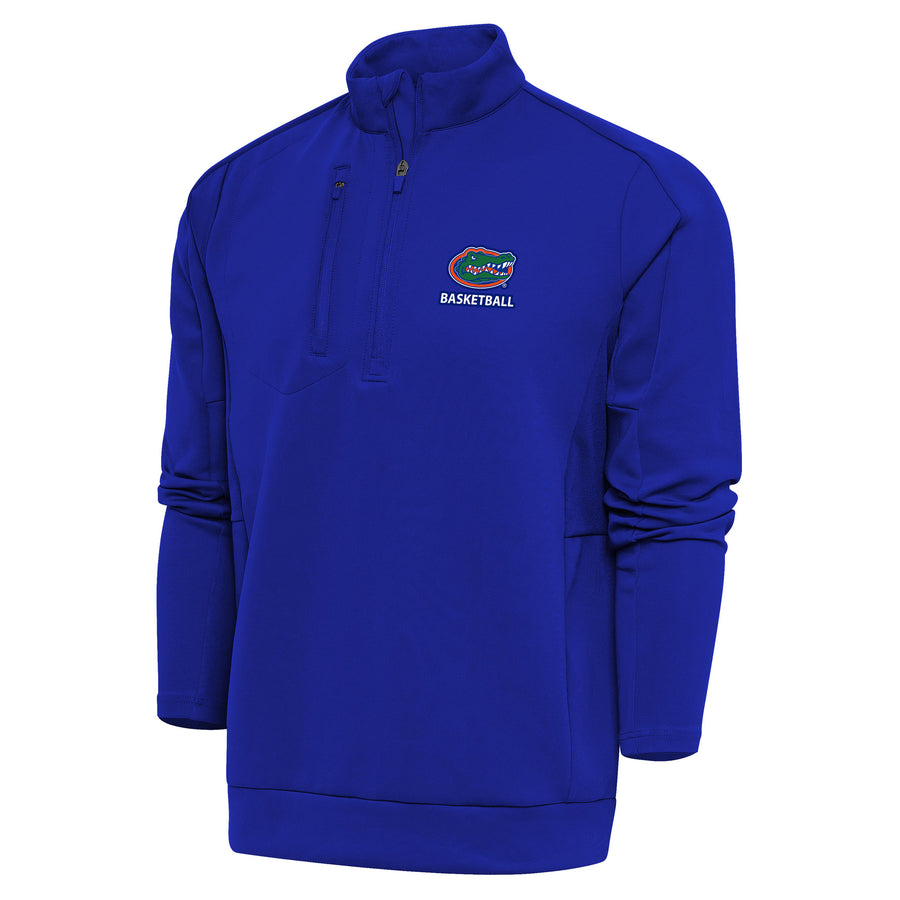 Men's Antigua Royal Florida Gators Basketball Generation Quarter-Zip Pullover Top