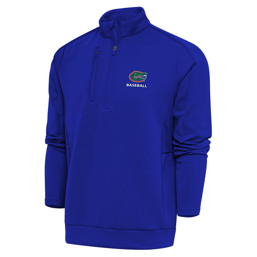 Men's Antigua Royal Florida Gators Baseball Generation Quarter-Zip Pullover Top