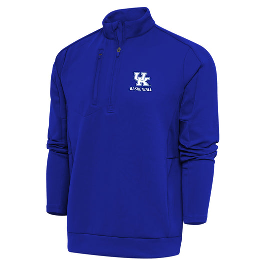 Men's Antigua Royal Kentucky Wildcats Basketball Generation Quarter-Zip Pullover Top