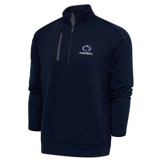 Men's Antigua Navy Penn State Nittany Lions Football Generation Quarter-Zip Pullover Top