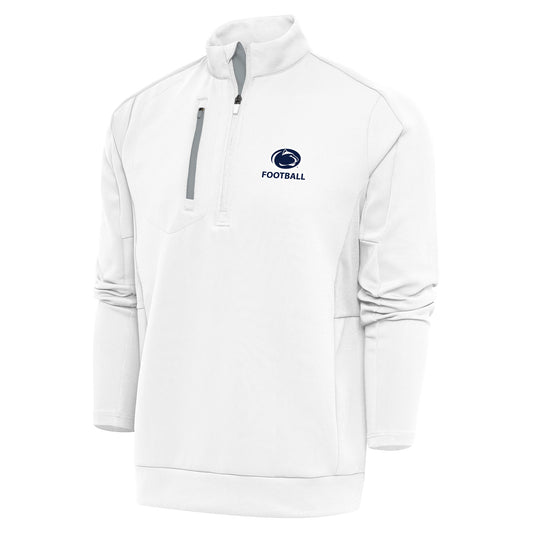 Men's Antigua White Penn State Nittany Lions Football Generation Quarter-Zip Pullover Top