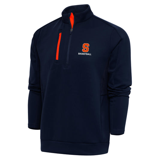 Men's Antigua Navy Syracuse Orange Basketball Generation Quarter-Zip Pullover Top