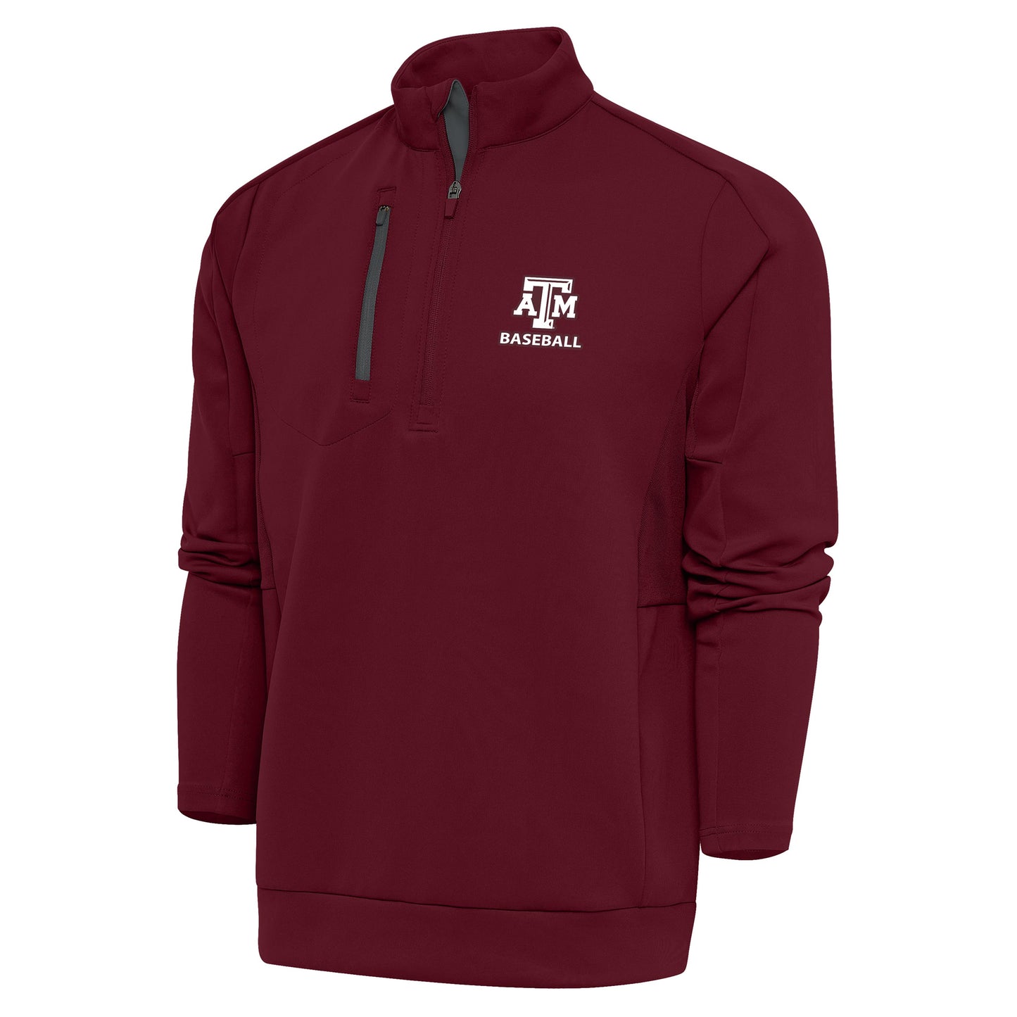 Men's Antigua Maroon Texas A&M Aggies Baseball Generation Quarter-Zip Pullover Top
