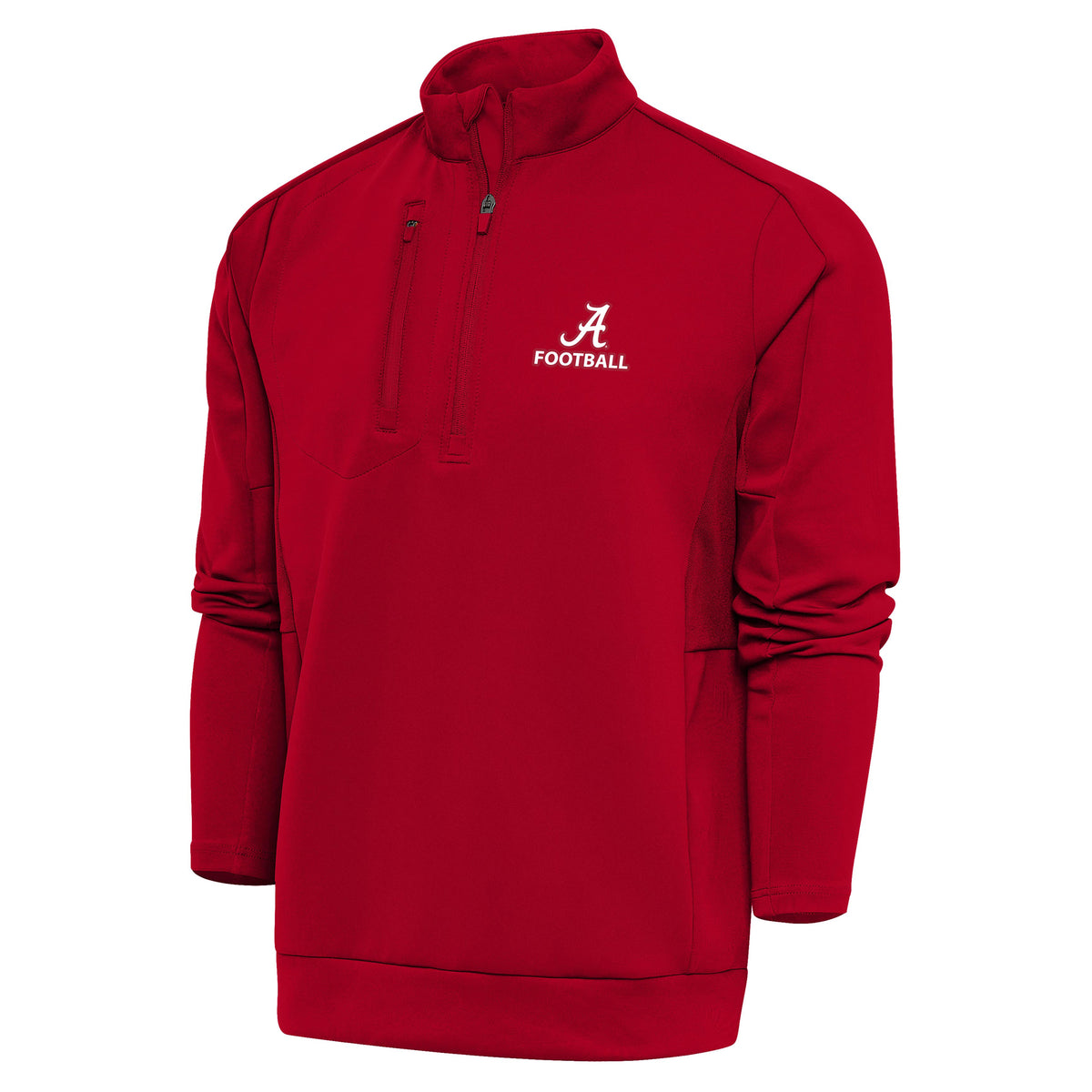 Men's Antigua Crimson Alabama Crimson Tide Football Big & Tall Generation Quarter-Zip Pullover Top