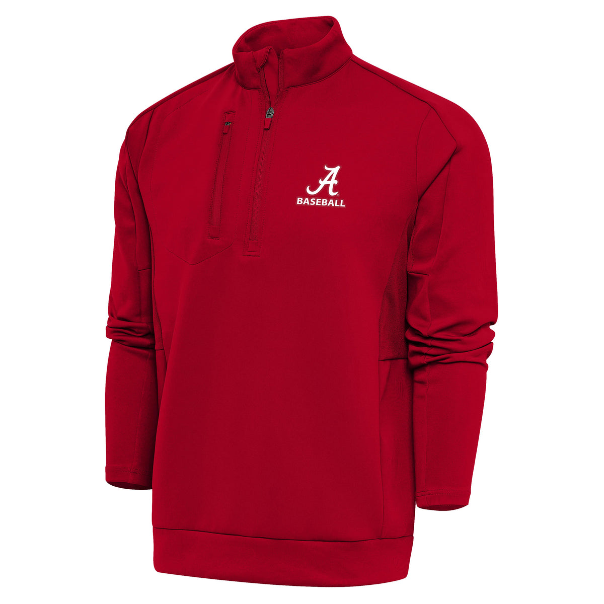 Men's Antigua Crimson Alabama Crimson Tide Baseball Big & Tall Generation Quarter-Zip Pullover Top
