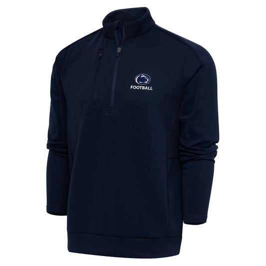Men's Antigua Navy Penn State Nittany Lions Football Big & Tall Generation Quarter-Zip Pullover Top