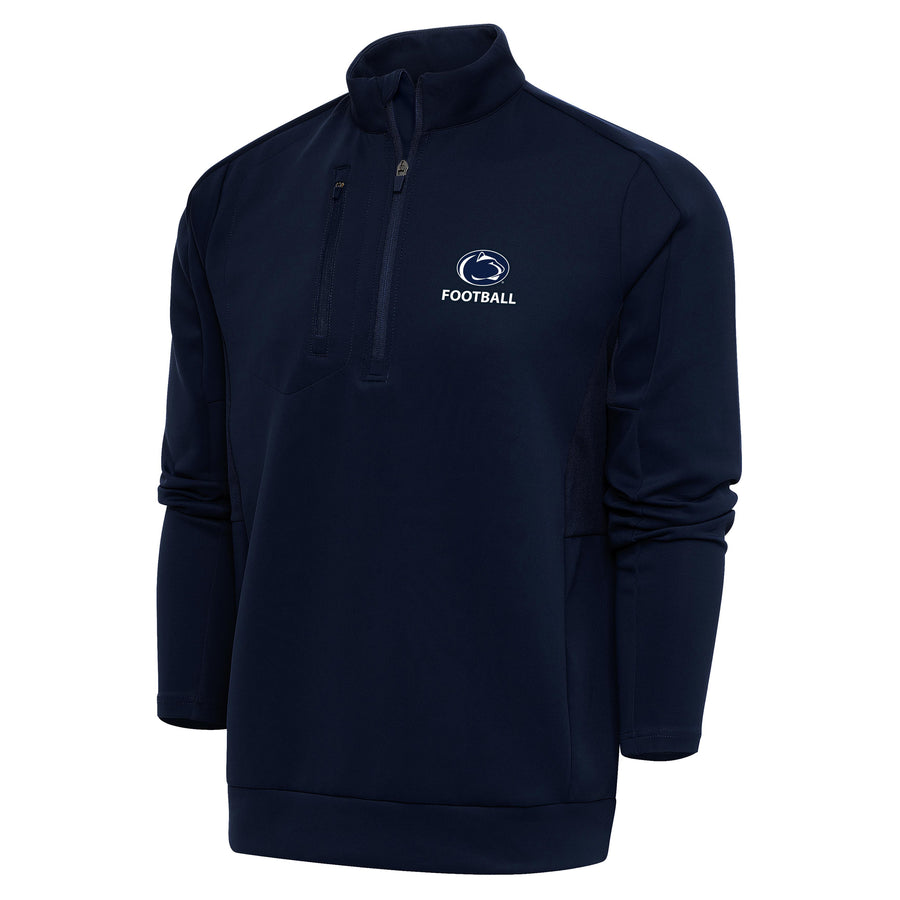 Men's Antigua Navy Penn State Nittany Lions Football Big & Tall Generation Quarter-Zip Pullover Top