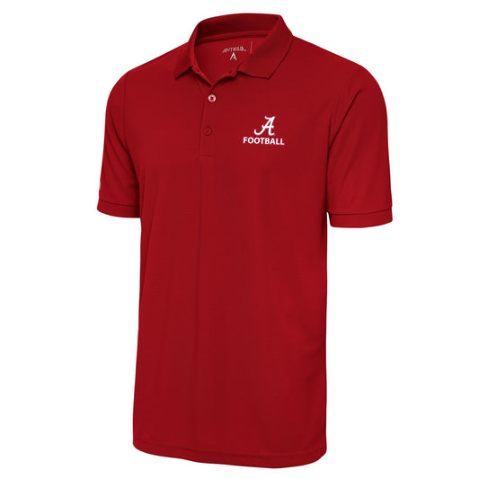 Men's Antigua Crimson Alabama Crimson Tide Football Big & Tall Legacy Pique Polo