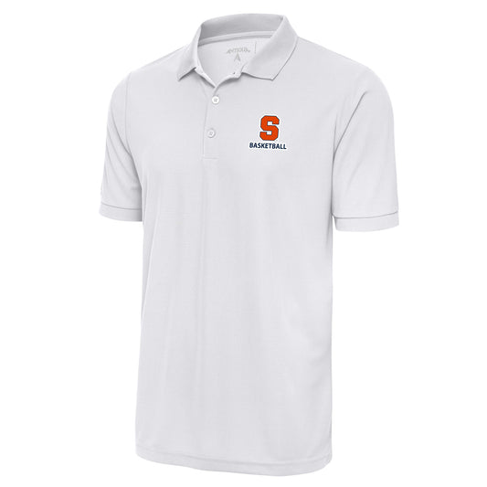 Men's Antigua White Syracuse Orange Basketball Big & Tall Legacy Pique Polo