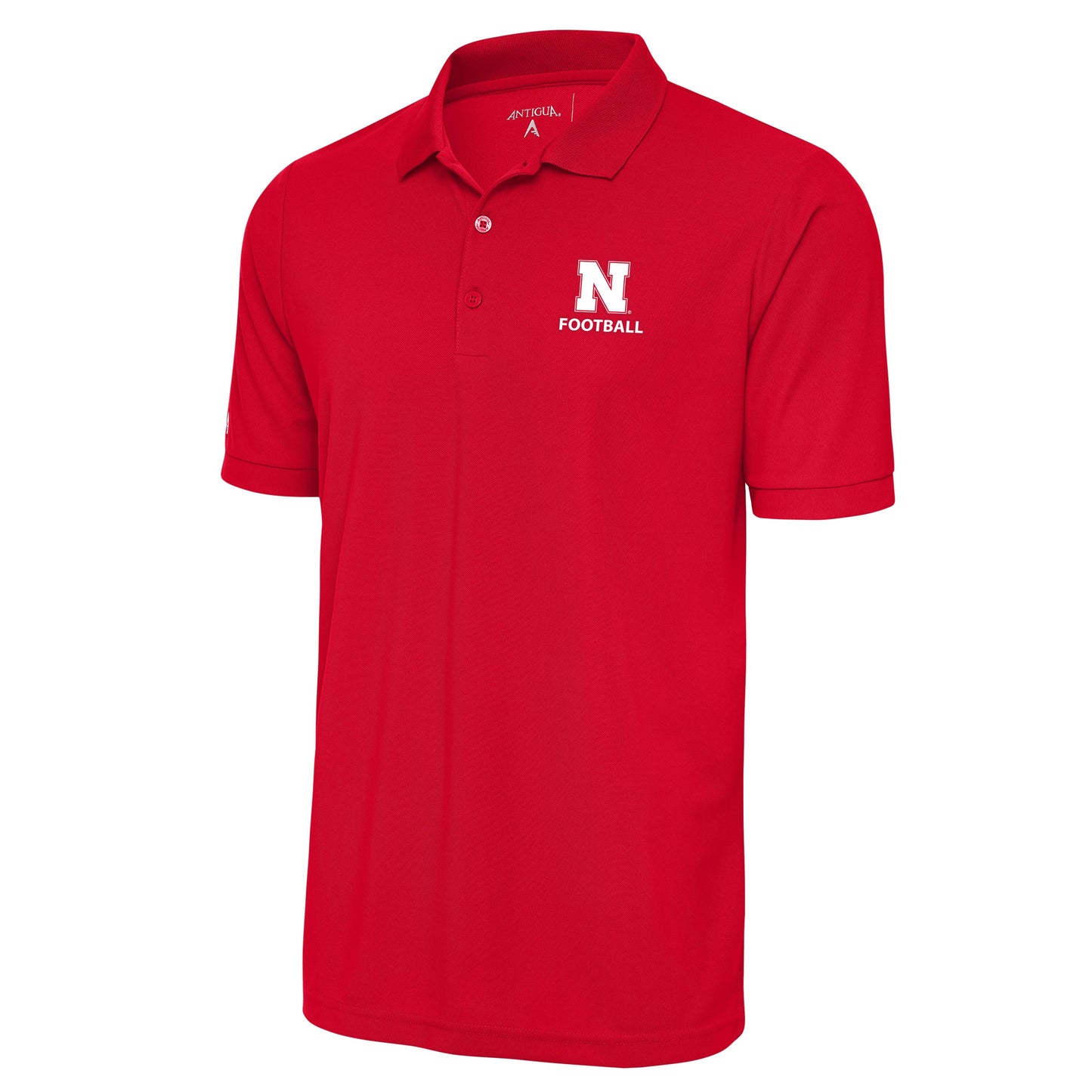 Men's Antigua Scarlet Nebraska Huskers Football Legacy Pique Polo