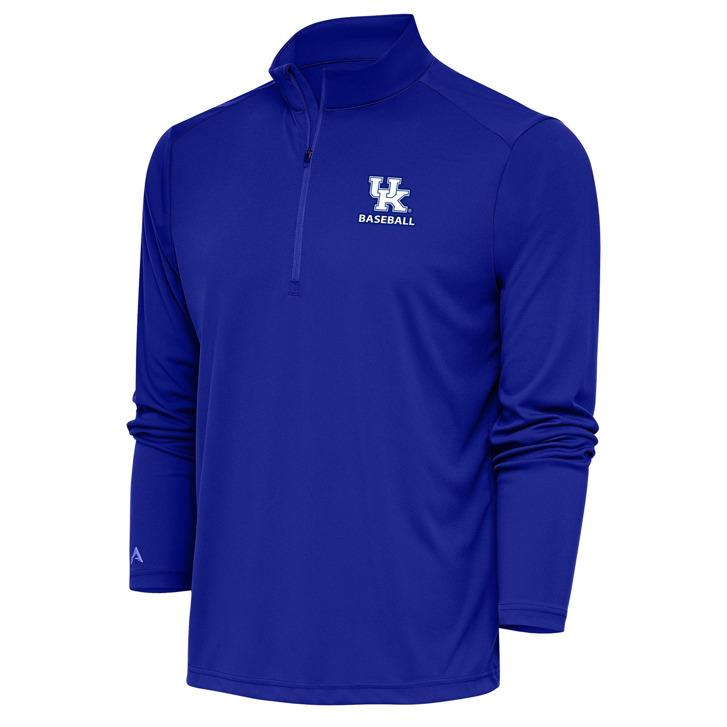 Men's Antigua Royal Kentucky Wildcats Baseball Tribute Quarter-Zip Pullover Top