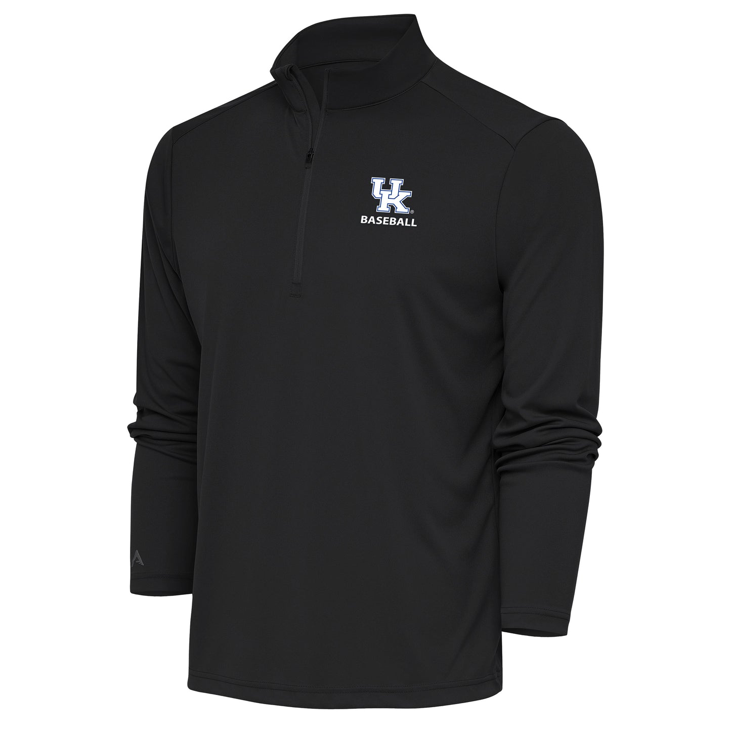 Men's Antigua Charcoal Kentucky Wildcats Baseball Tribute Quarter-Zip Pullover Top