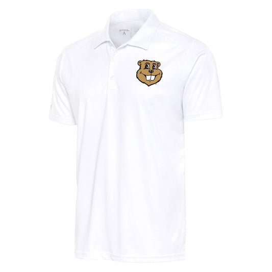 Men's Antigua White Minnesota Golden Gophers Goldy Tribute Polo