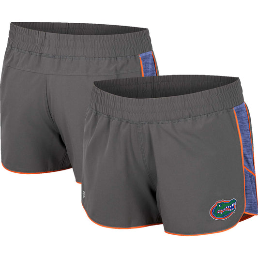 Women's Colosseum Gray Florida Gators Pull The Switch Running Shorts