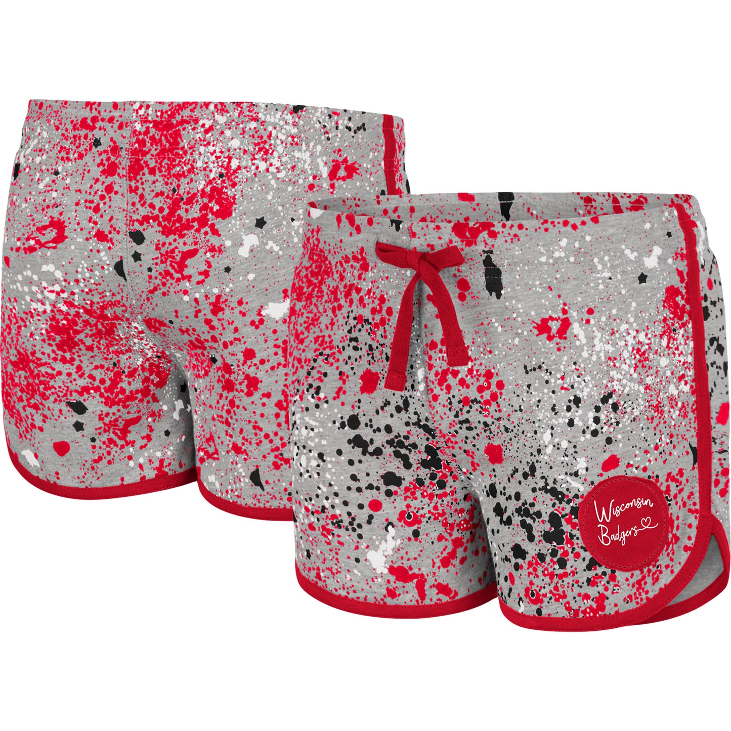 Girls Youth Colosseum Gray Wisconsin Badgers Sweet Pea Shorts