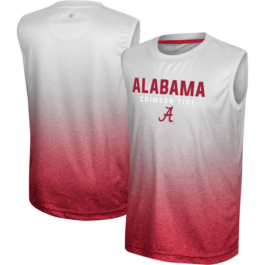 Youth Colosseum White/Crimson Alabama Crimson Tide Max Tank Top