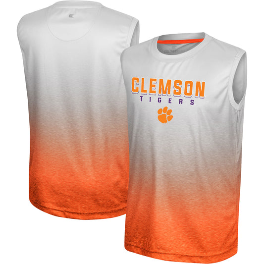 Youth Colosseum White/Orange Clemson Tigers Max Tank Top