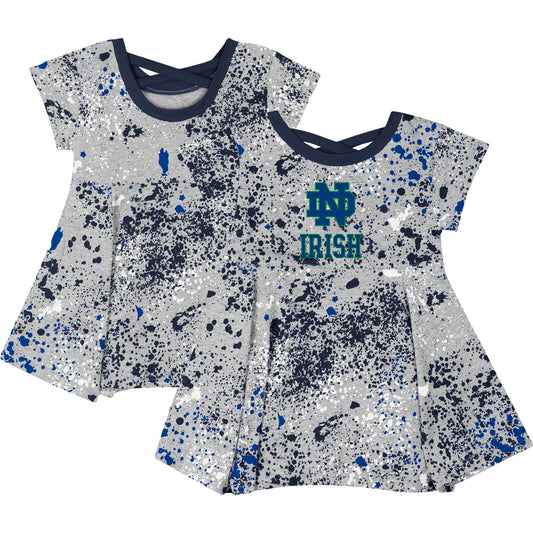 Girls Infant Colosseum Gray Notre Dame Fighting Irish Sweet Pea Dress