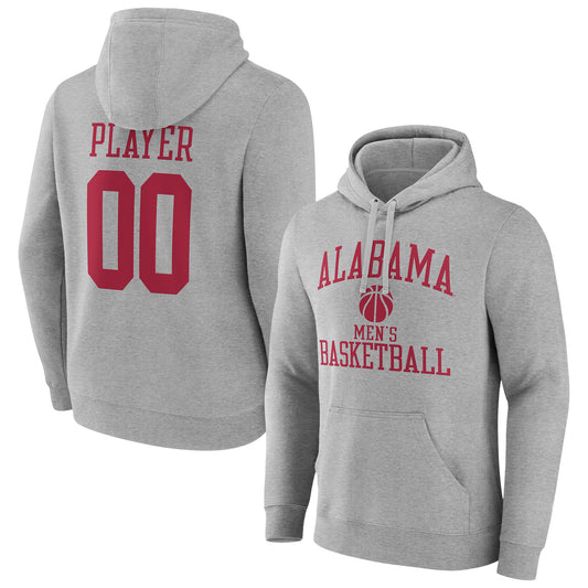 Men's Gray Alabama Crimson Tide Men's Basketball Pick-A-Player NIL Gameday Tradition Pullover Hoodie