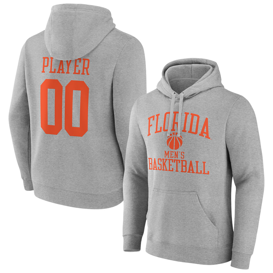 Men's Gray Florida Gators Men's Basketball Pick-A-Player NIL Gameday Tradition Pullover Hoodie