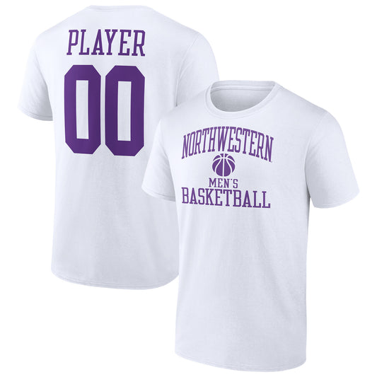 Men's White Northwestern Wildcats Men's Basketball Pick-A-Player NIL Gameday Tradition T-Shirt