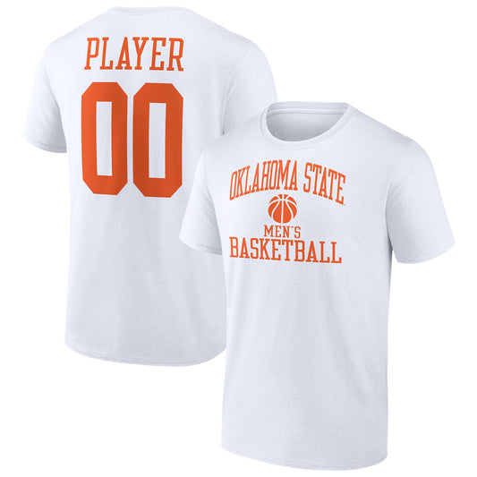 Men's White Oklahoma State Cowboys Men's Basketball Pick-A-Player NIL Gameday Tradition T-Shirt