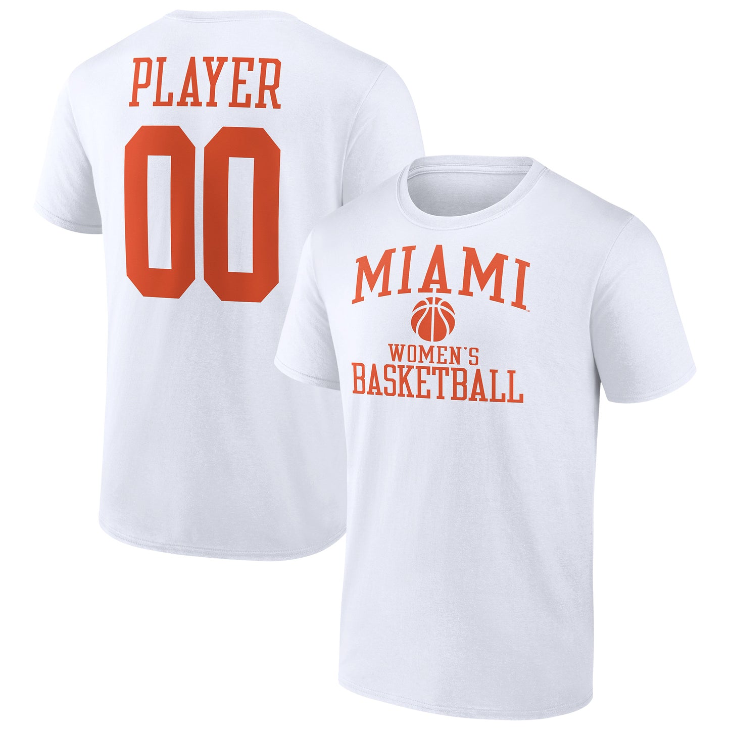 Men's White Miami Hurricanes Women's Basketball Pick-A-Player NIL Gameday Tradition T-Shirt