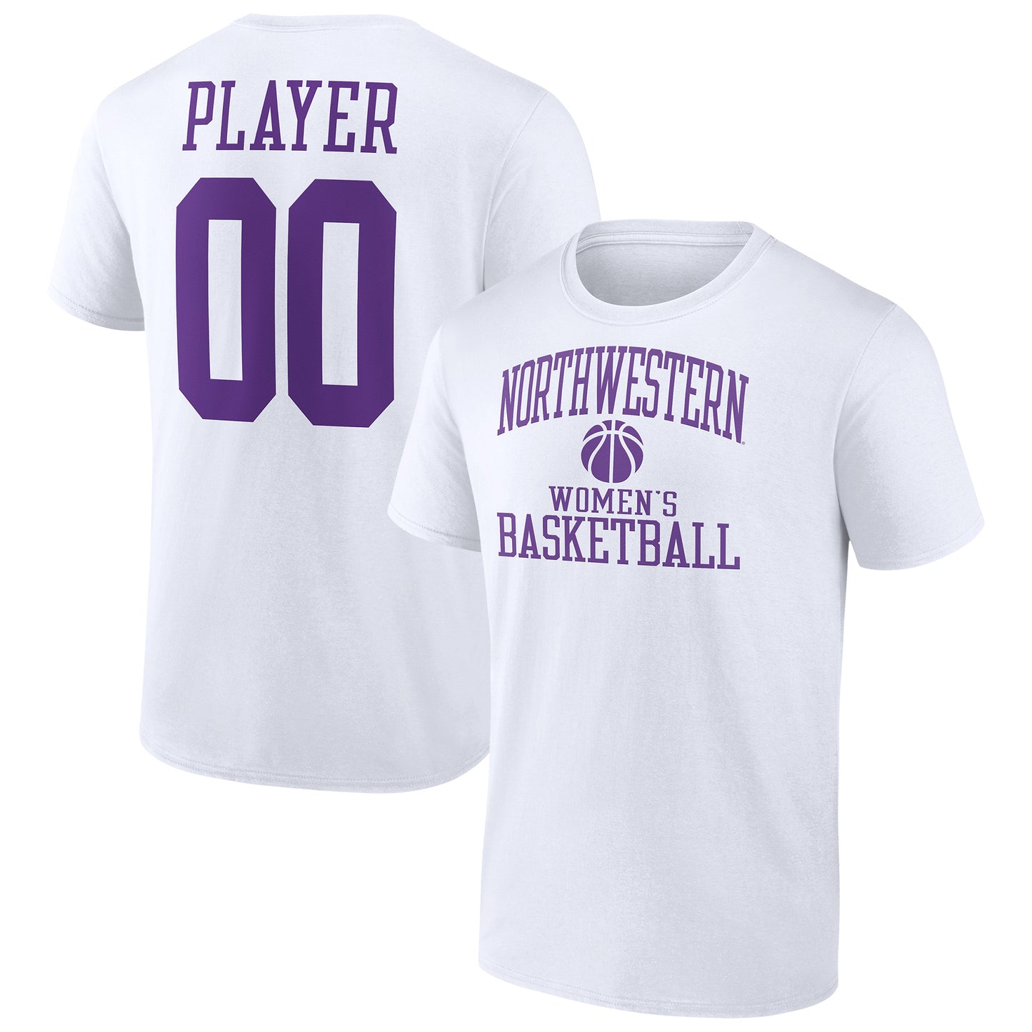 Men's White Northwestern Wildcats Women's Basketball Pick-A-Player NIL Gameday Tradition T-Shirt