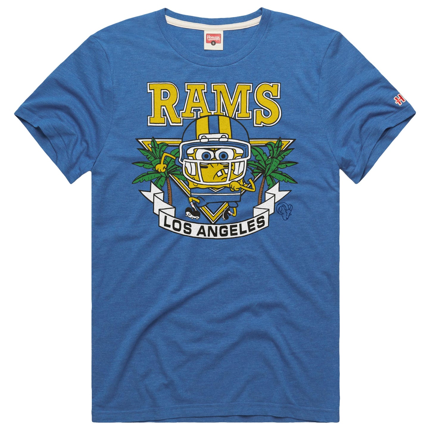 Men's Homage x SpongeBob Royal Los Angeles Rams T-Shirt