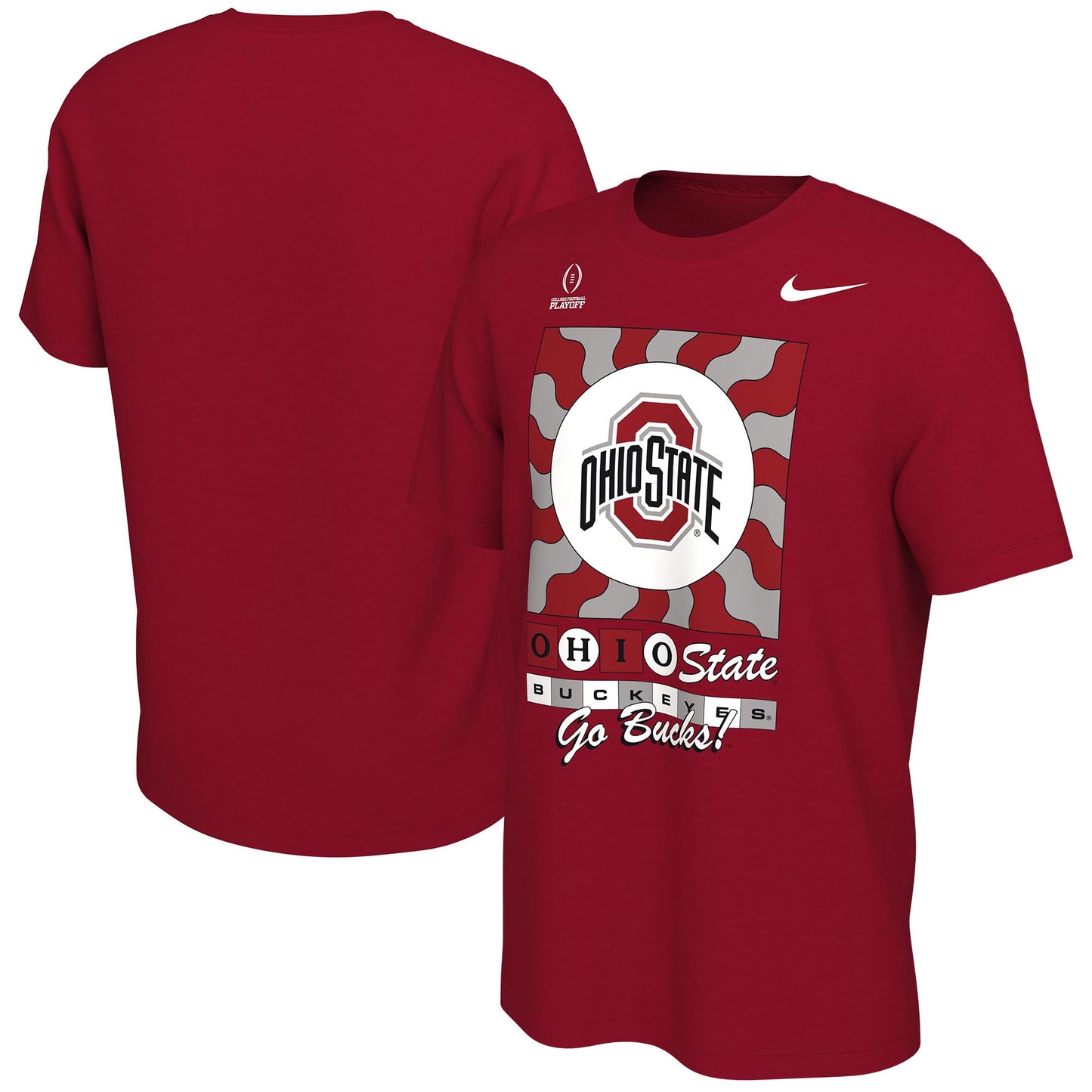 Men's Nike Scarlet Ohio State Buckeyes 2022 College Football Playoff Media Night T-Shirt