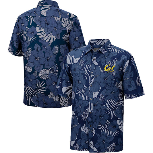 Men's Colosseum Navy Cal Bears Dude Camp Button-Up Shirt