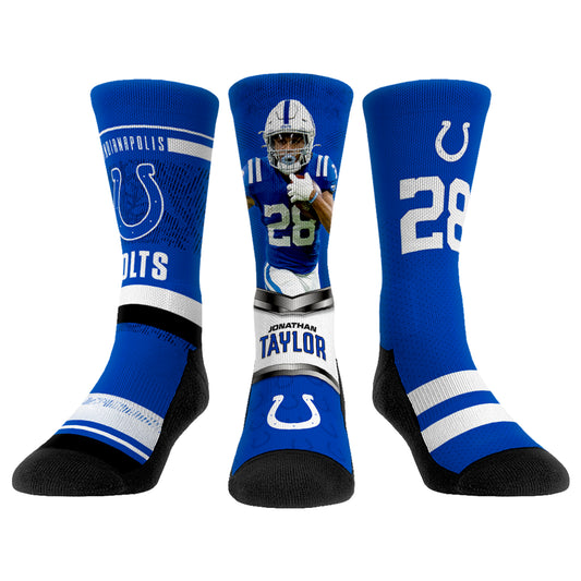 Unisex Rock Em Socks Jonathan Taylor Indianapolis Colts Three-Pack Crew Socks Set