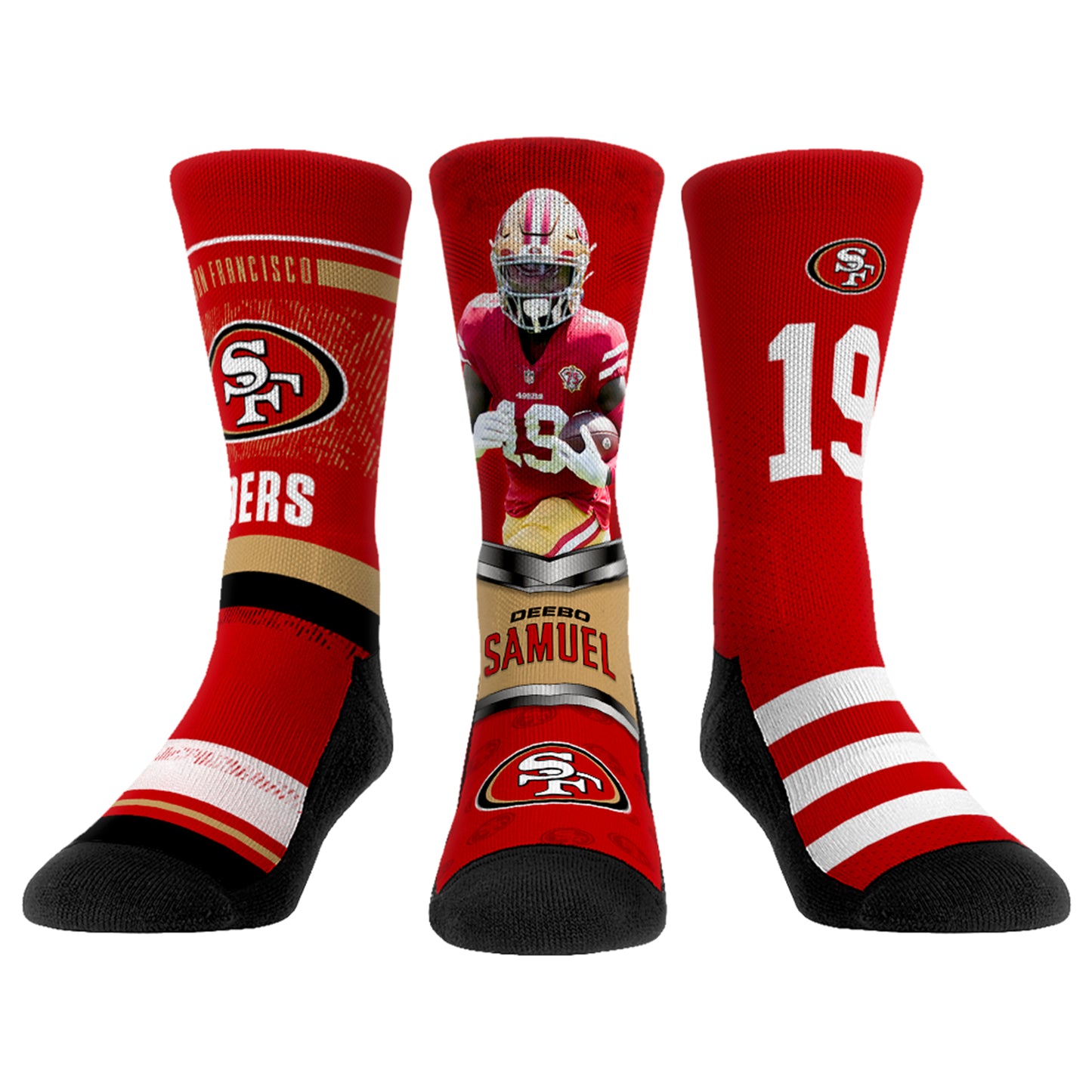 Unisex Rock Em Socks Deebo Samuel San Francisco 49ers Three-Pack Crew Socks Set