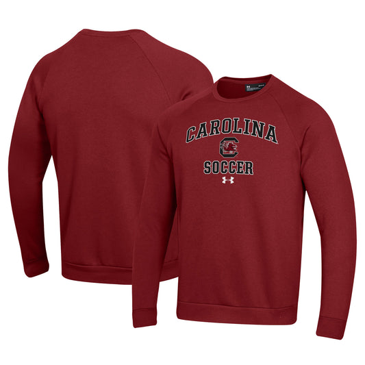 Men's Under Armour Garnet South Carolina Gamecocks Soccer All Day Arch Fleece Pullover Sweatshirt