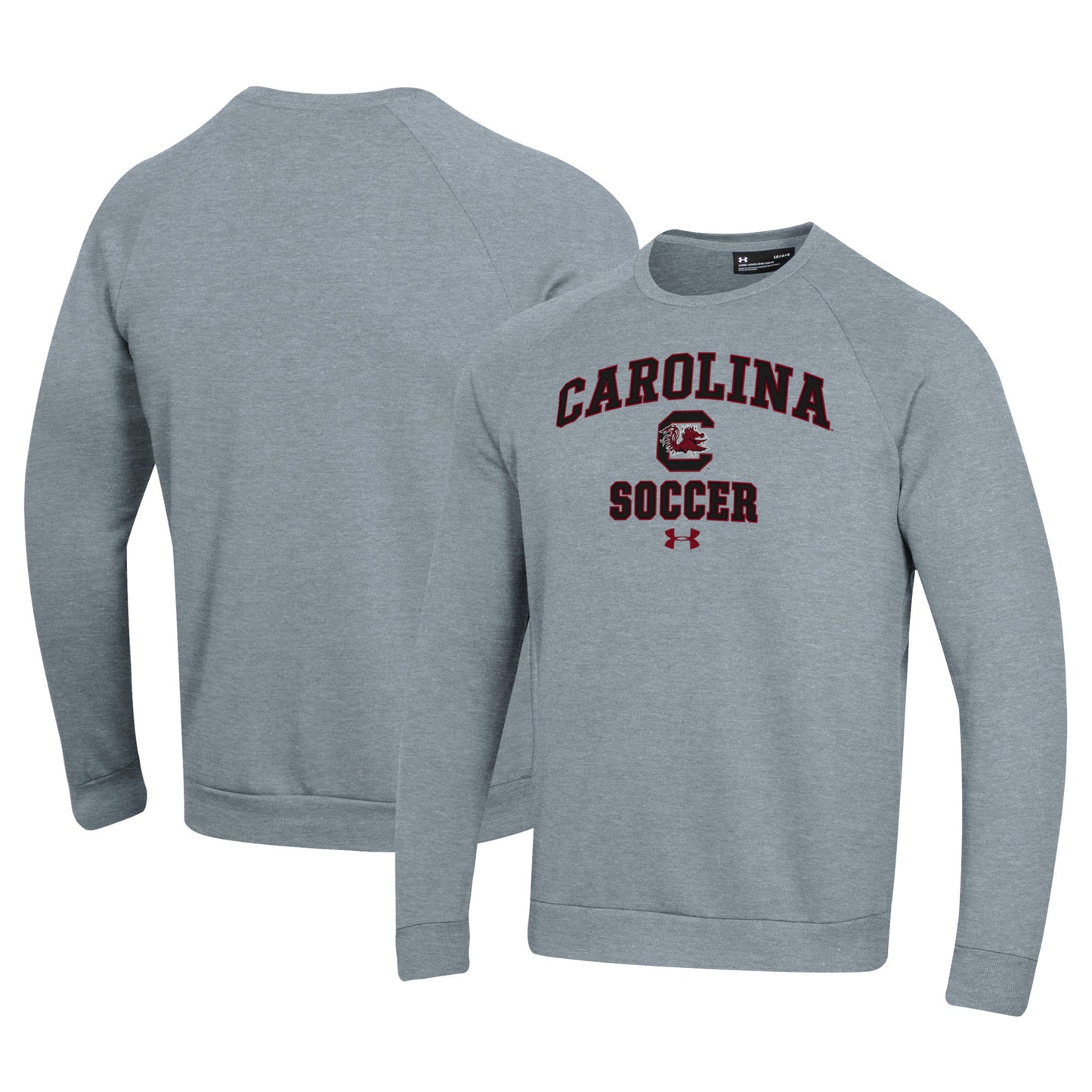 Men's Under Armour Gray South Carolina Gamecocks Soccer All Day Arch Fleece Pullover Sweatshirt