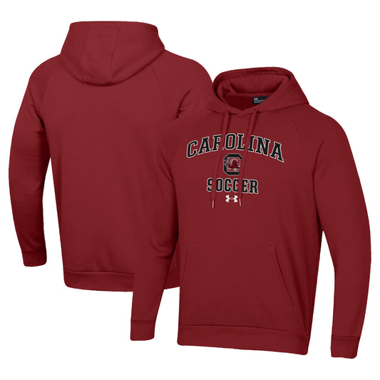 Men's Under Armour Garnet South Carolina Gamecocks Soccer Arch Over Pullover Hoodie