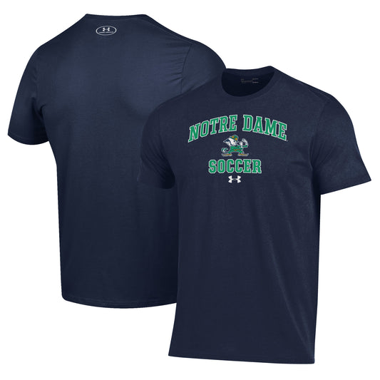 Men's Under Armour Navy Notre Dame Fighting Irish Soccer Arch Over Performance T-Shirt