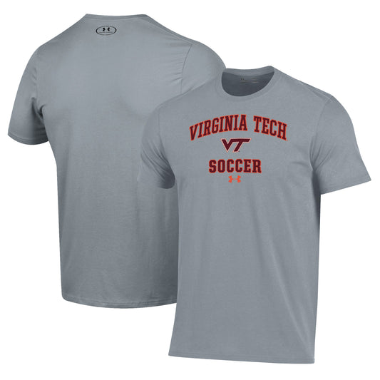 Men's Under Armour Gray Virginia Tech Hokies Soccer Arch Over Performance T-Shirt