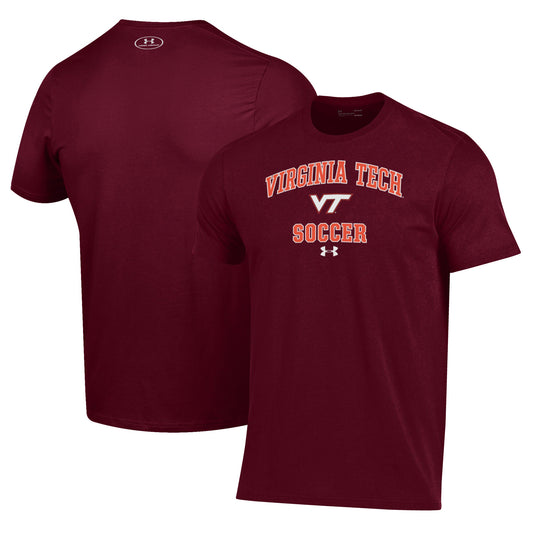 Men's Under Armour Maroon Virginia Tech Hokies Soccer Arch Over Performance T-Shirt