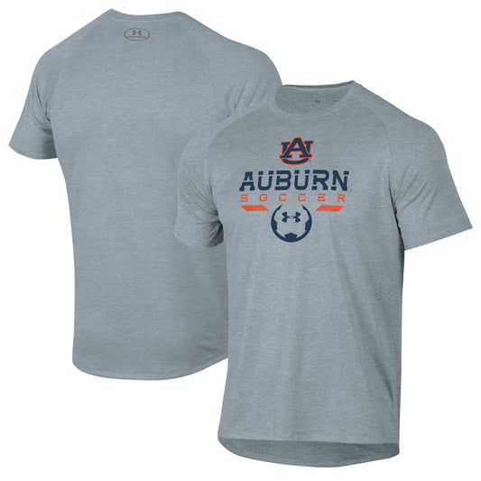 Men's Under Armour Gray Auburn Tigers Soccer Icon Tech T-Shirt