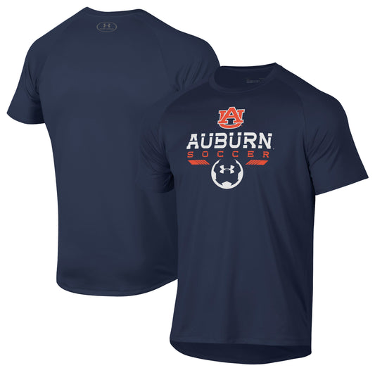 Men's Under Armour Navy Auburn Tigers Soccer Icon Tech T-Shirt