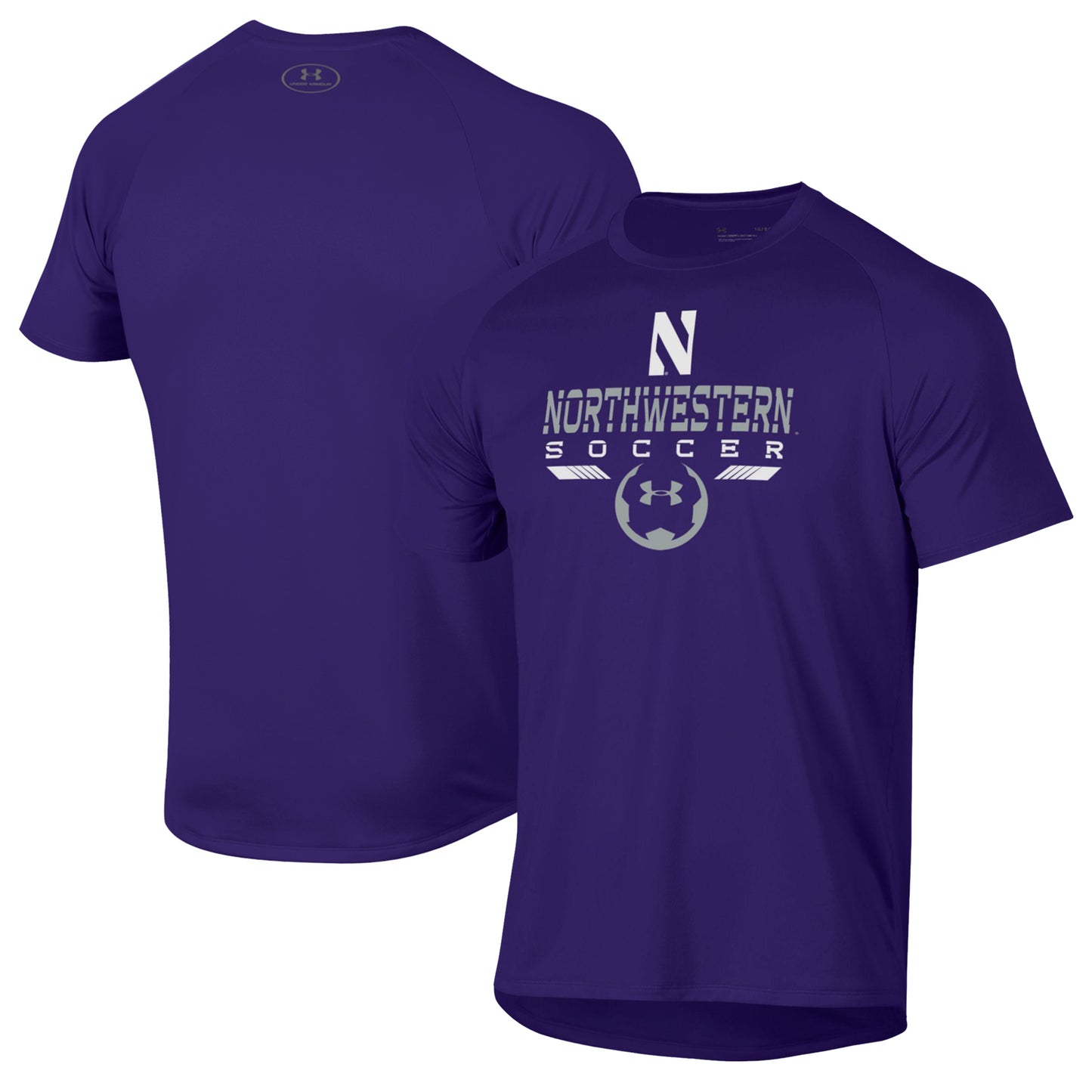 Men's Under Armour Purple Northwestern Wildcats Soccer Icon Tech T-Shirt