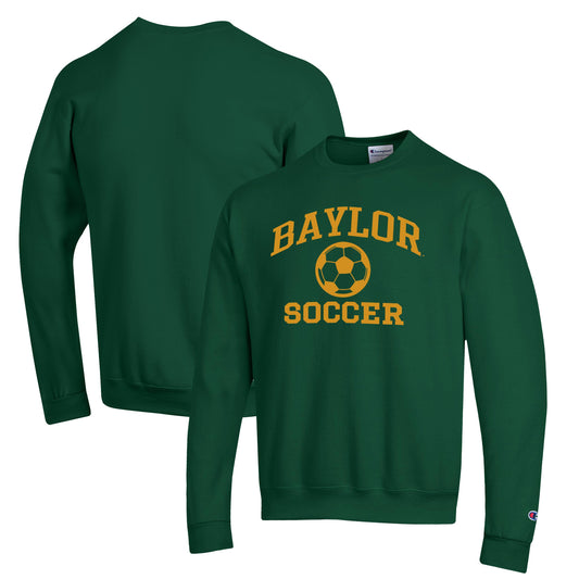 Men's Champion Green Baylor Bears Soccer Icon Powerblend Pullover Sweatshirt