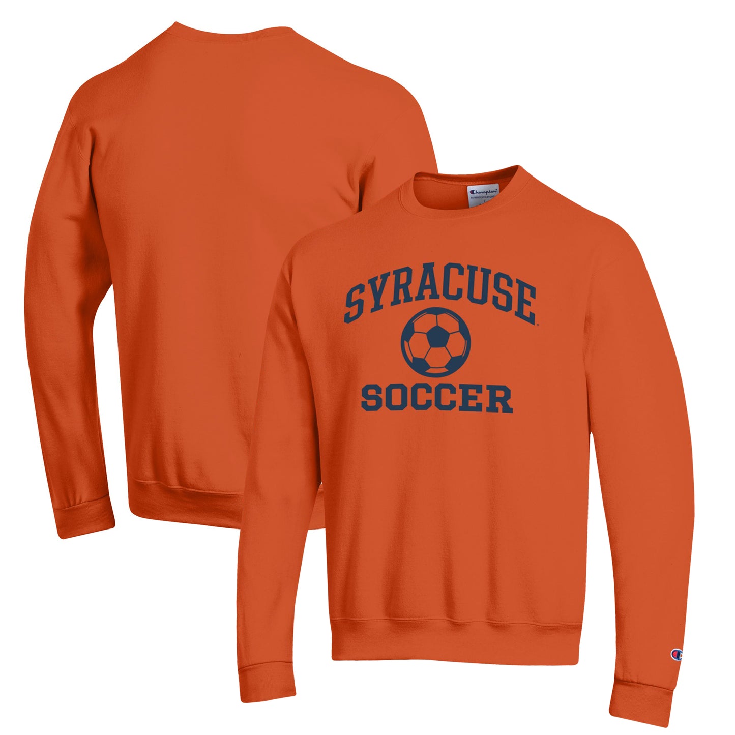 Men's Champion Orange Syracuse Orange Soccer Icon Powerblend Pullover Sweatshirt