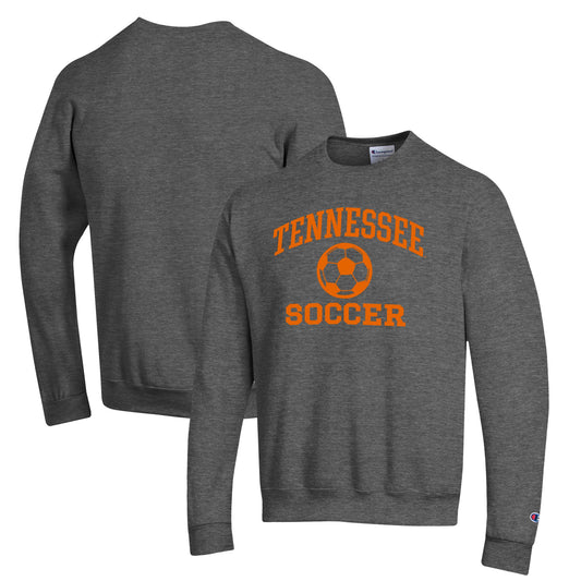 Men's Champion Charcoal Tennessee Volunteers Soccer Icon Powerblend Pullover Sweatshirt