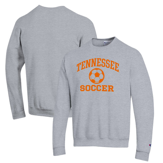 Men's Champion Gray Tennessee Volunteers Soccer Icon Powerblend Pullover Sweatshirt