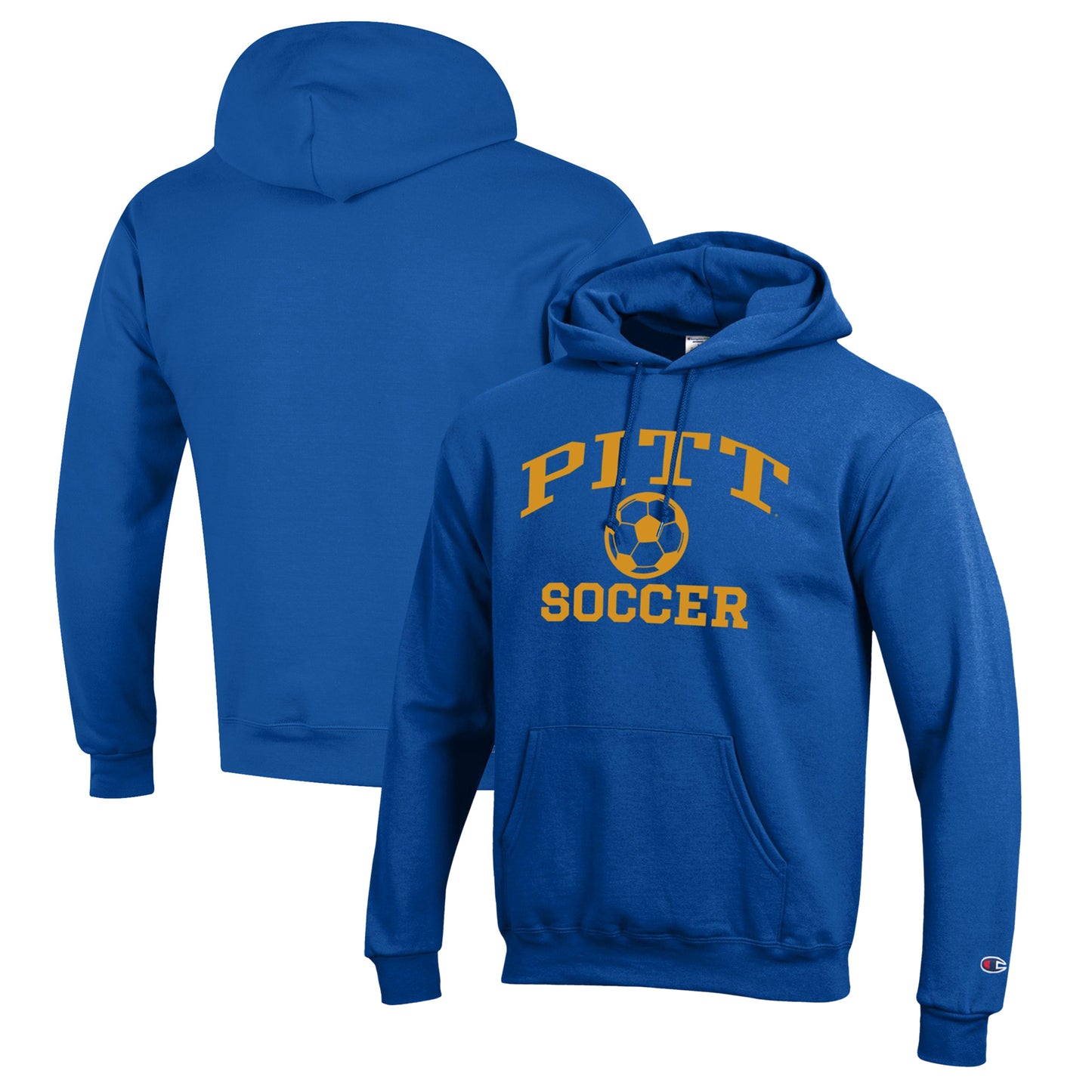 Men's Champion Royal Pitt Panthers Soccer Icon Powerblend Pullover Hoodie
