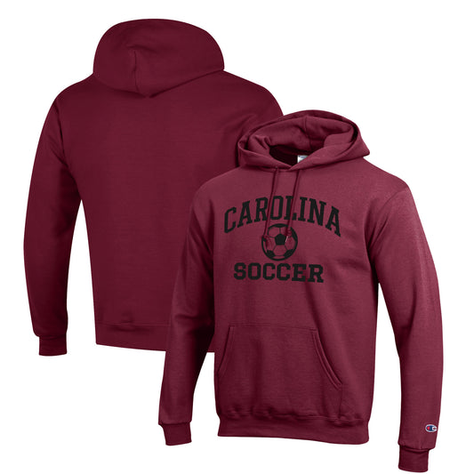 Men's Champion Garnet South Carolina Gamecocks Soccer Icon Powerblend Pullover Hoodie